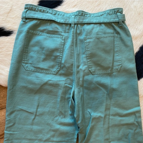 J.Crew Women's Green Cropped Ankle Pants with a Tie-Waist. - Picture 10 of 12